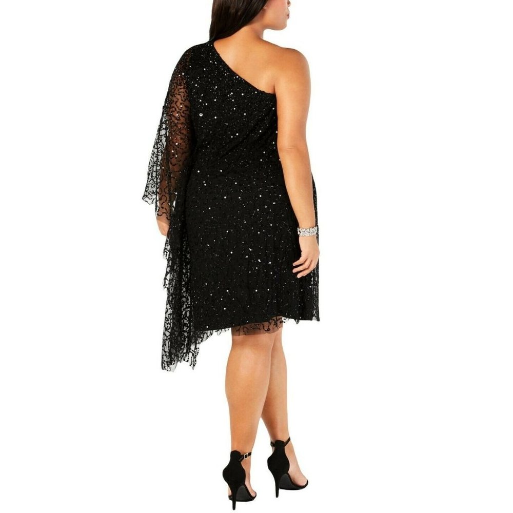Adrianna Papell  XS Black Sequin Dress NWT BW54 - Picture 3 of 4